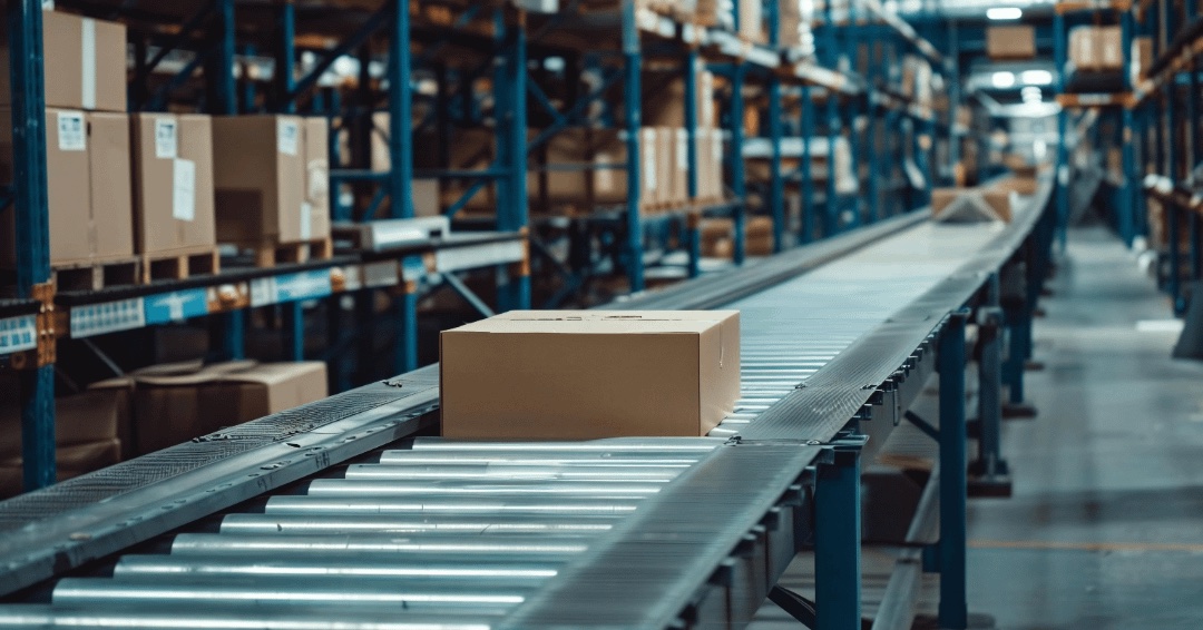 Illustrated icons representing fulfilment services: pick, pack, ship