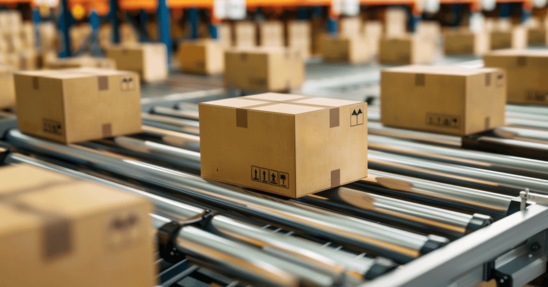 Fulfilment centre racking and labelled bins for e-commerce stock storage