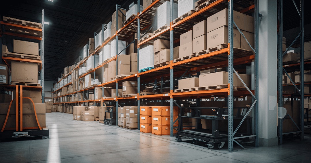 Robotic arm placing item into branded parcel on packing line